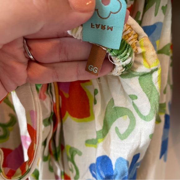 FARM Rio Floral cut out dress sz Large, purchased in Brazil, colorful - Picture 10 of 12